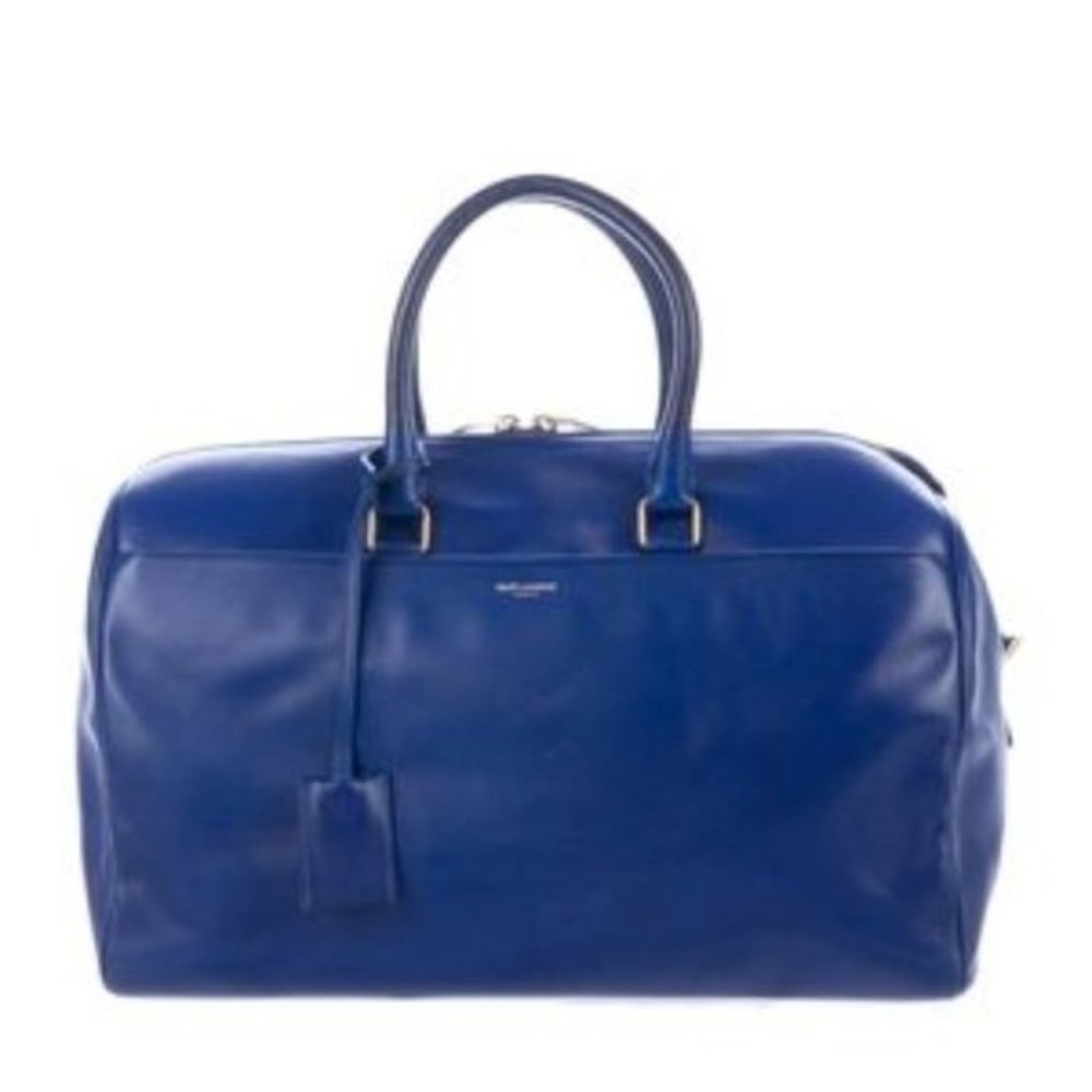 Saint Laurent Cobalt Blue Classic Duffle 12 Bag
